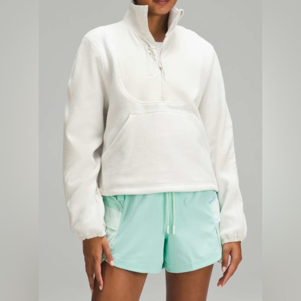 NWOT Lululemon Fleece + Ripstop Hiking Pullover Bone